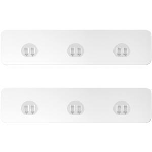 EAGMAK 2 Pack Transparent Shower Caddy Adhesive for Replacement, No Drilling , Soap Holder, Bathroom Storage Shelves and Kitchen Racks