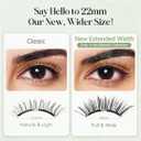 WOSADO Soft Magnetic Eyelashes Kit with Applicator, [Orchid] 22mm Reusable Glue-free Wispy Magnetic Lashes, Cruelty-free False Lashes, Waterproof, Lightweight, Suit for Heavy Makeup