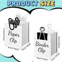 2 x Sherr 2 Pcs Paper Clip Holder and Binder Clip Holder Set Wooden Clips Dispenser and Binder Dispenser Organizer for Desk, Cute Office Push Pins Holders Office Supplies
