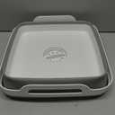 Collapsible Dish Basin with Drain Plug, 2.4 Gal(9L) Kitchen Storage Tray Dish Wash Basin, Portable Dish Tub, Foldable Dishpan for Camping, RV, Gray