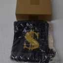 Shihanee 12 Pcs 9 x 6.3 Inches Canvas Money Bag with Drawstring Closure Costume Money Bag Pouch Dollar Sign Carrying Sack Prop for Party favor Bank Robber Pirate Cowboy Cosplay Theme Party