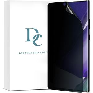 [2 Pack Privacy Screen Protector for Galaxy Note 20 Ultra, Full Glue PET EPU Hybrid Anti-Spy Screen Protector, Fingerprint Compatible, Self-Healing, Easy Installation with Alignment Tool