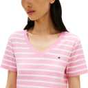 Tommy Hilfiger Women's Short Sleeve Cotton V-Neck T-Shirt Dress Casual Dress Loose Fit, XS