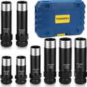 Spline Lug Nut Socket Set-8 Piece Wheel Lock Removal Kit,5 Point Lug Nut Key,6,7 Spline Lug Nut Socket and 12 Point Wheel Lock Key (5/6/7/12 spline)