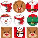 Oigco 100Pcs Christmas Party Supplies Kit - Serves 30 Guests, Including Dinner Plates, Dessert Plates, and Napkins, Perfect for Any Xmas Party Supplies Party Decorations