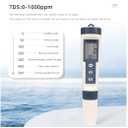 EZ9901 Digital WaterQuality Tester LCD Backlight PH/TDS/Temp Meter 3 in 1 PH Test Pen
, White