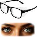 Hydrating Dry Eyes Glasses Kits with Extended Silicone Moisture Chambers, Eye Protection Safety Glasses for UV Blue Light Blocking, Anti-fog, Aviod Allergens, Dry Eyes Relief Unisex (Black)