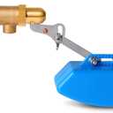 Brass Float Valve 3/4 Inch, Livestock Water Tank Float Valve Switch Brass Float Ball Valve Shut Off Pool Auto Fill Valve for Automatic Waterer