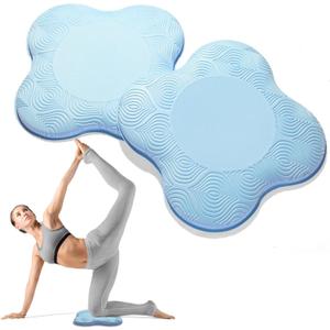 2 Packs Yoga Knee & Elbow Cushions - Extra Thick Foam for Knees, Elbows, Wrists, Hands & Head - Pilates & Kneeling Pads - Support Foam Pads for Women & Men (blue)