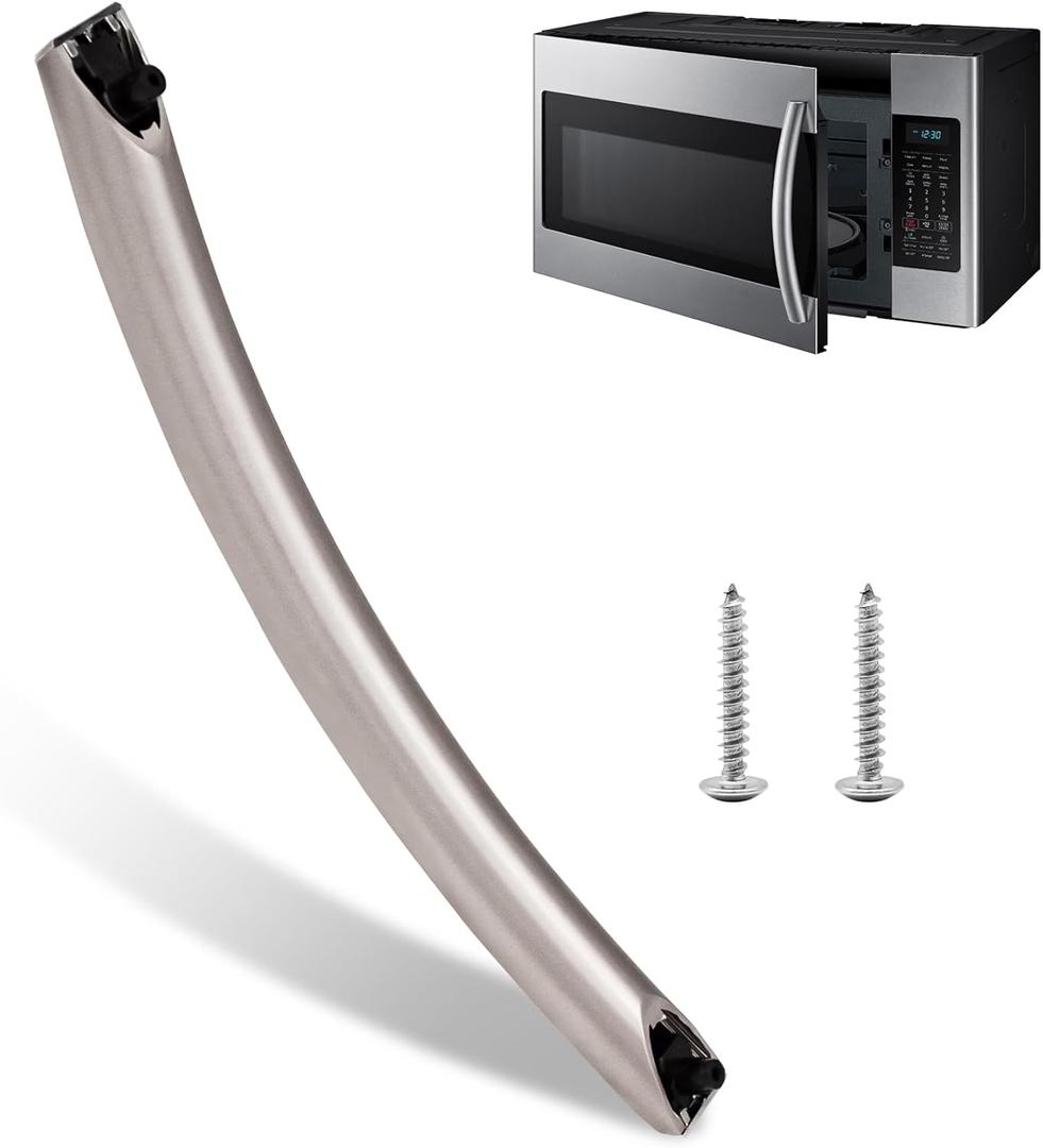 ME16A4021AS Microwave Door Handle, DE94-04313F Assembly Handle Compitable with Samsung Microwave Handle me16a4021as, Includes 2 Screws
