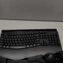 Wireless Keyboard and Mouse Combo, 2.4G Full Size Wave Keys Ergonomic Keyboard with Wrist Rest and 3-Level DPI Adjustable Wireless Ergonomic Mouse for Windows, Mac OS Desktop/Laptop/PC(Black)