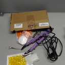 Lothee Fusion Hair Extension Heat Iron with Keratin Beads, Fusion Glue Protector, Template Hair Clips, Heat Insulation Sheets and Finger Gloves (Purple, 50g Bags)