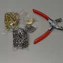 803Pcs Grommet Eyelet Pliers Kit, 1/4 Inch Grommet Tool Kit with 800 Metal Eyelets, Grommet Hand Press kit for Leather Crafts(Inside Dia: 6.4mm/Outer Dia: 12mm (A.I.S.)/Flange Width: ~3mm)