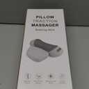 Thera Massage Pillow Neck Hump 3-in-1 Neck Massager Pillow with Heat, Deep Tissue Relief & Neck Traction, Cervical Support & Hump Corrector for Women and Men, Memory Foam Support (Grey)