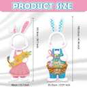 Easter Decorations Yard Signs - 2 Pcs Happy Easter Face Outdoor Large Waterproof Bunny Photography Decor with Stakes for Garden Lawn Patio 42 Inches Spring Holiday Egg Hunt Game Party Props