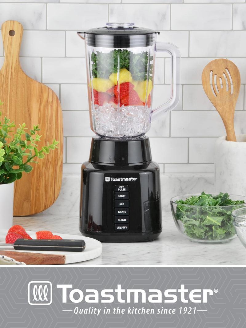 Toastmaster Tm-550bl 500 Watt Glass Jar Blender Black 