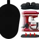 Mixer Slider Mat for Kitchenaid Stand Mixer Slider Mat with Bendable Cord Organizer for KitchenAid 6-8 Qt Appliances Air Fryer Slider Mat (6-8Qt, Black)