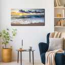 Beach Canvas Wall Art Bedroom Sunset Wall Decor for Living Room Blue Office Apartment Bathroom Wall Decoration Ready to Hang 20 x 40 Inch