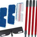 Microfiber Mops for Floor Cleaning, Flat Mop for Wet & Dry Use, Dust Mop for Hardwood Floors with 3 Reusable Pads for O Cedar Hardwood Floor 'N More 3-Action Mop and Extendable 58" Long Handle