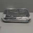 8-Piece Deep Glass Baking Dish Set with Plastic lids,Rectangular Glass Bakeware Set with Lids, Baking Pans for Lasagna, Leftovers, Cooking, Kitchen, Freezer-to-Oven and Dishwasher, Gray