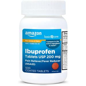 Basic Care Ibuprofen Tablets, 500 Count