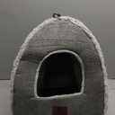 Cat Beds for Indoor Cats-Cat Bed Cave House Tent for Kittens and Small Pets with Washable Cushioned,Soft and Warm Indoor House, Grey, 15 inches