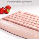 seenda Wireless Bluetooth Keyboard Mouse Combo, COE200 Ergonomic Keyboard with Wrist Rest, Silent Mouse, Multi-Device Connection, Full-Size Compatible for Windows PC Laptop Mac MacBook, Pink