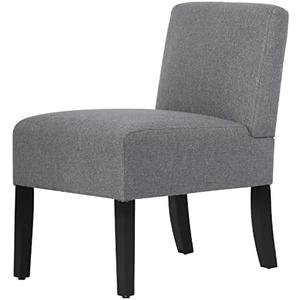 BestMassage Dining Chairs for Living Room Armless Chair Modern Design Fabric Armless Contemporary Accent Dining Chairs Sofa with Solid Wood Legs