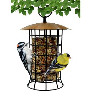 Songbird Essentials Copper Roof Suet Log Feeder