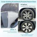 Rim Protector for Model Y, ABS+PC Wheel Rim Guard with Scratch & Scuff Protection, Prevents Curb Rash & Scratches, Clip-on Hub Protector Rings (Matte Black, 2020-2024 Model Y 19” Apollo Wheel)