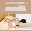 Cervical Neck Pillow for Pain Relief - Ergonomic Nature Latex Foam Contour Pillows for Side, Back Sleepers, Medium Firm Pillow for Neck Support with Breathable Cover(3.9"/4.7")