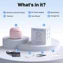 CXRUY Ultrasonic Retainer Cleaner - UV Dental Cleaning Pod Night Guard Cleaner for Dentures, Aligner, Braces, Toothbrush Heads, Jewelry (Pink)