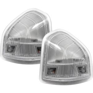 68302828AA 68302829AA Left and Right LED Side Mirror Turn Signal Light Replacement for 2010-2018 Dodge Ram 1500 2500 3500 4500 5500, 2 Pcs (Clear Cover Lens)