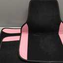 Flying Banner Combo Pack car seat Covers car Floor mats car Truck SUV (Seat Covers + Floor mats, Pink)