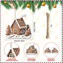 Soaoo 36 Pcs 7.87" Christmas Gingerbread House Ornament Outdoor Gingerbread House Double Sided Christmas Hanging Decoration Plastic Crafts Ornaments for Xmas Holiday Office Home Yard Porch