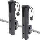 2 Pcs Adjustable Fishing Rod Holder, Spinning Plastic, Pole inserter for Boat Kayak Fishing, Black