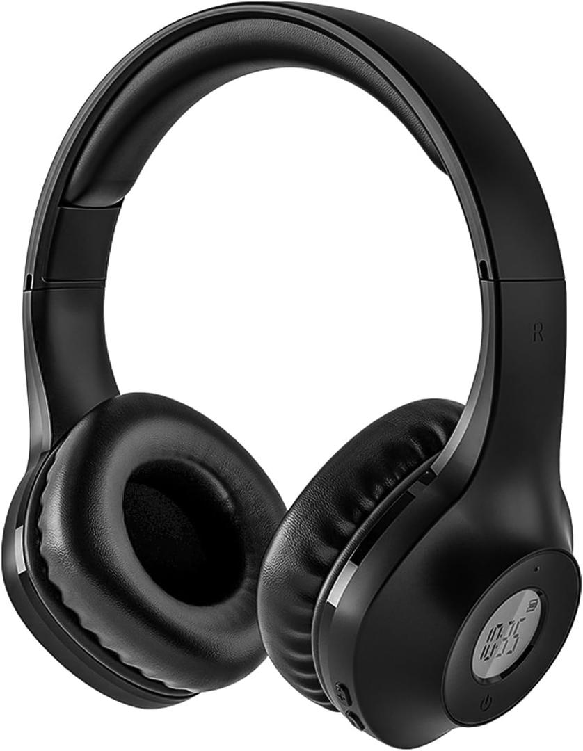 Retekess TR104 Plus On-Ear Headphones,FM Radio,Retractable,AUX Input Compatible with Computer,Phone,Battery Powered,Easy to Use in Schools,Rehabilitation Center,Training,Home