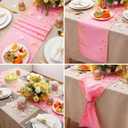 Moukeren 4 Pack Pink Gold Table Runner Decorations 12 x 108 Inch Sequin Rectangular Table Runners for Birthday Wedding Graduation New Years Party Decor