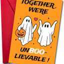 3 x 2025 Funny Halloween Wedding/Engagement Card for Couples, Romantic Gifts for Men Women Valentines Day Card for Him Her (HW02)