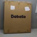 Babelio Upgraded Baby Gate with Cat Door, 29-43" Auto Close Durable Dog Gate for Stairs, Doorways and House, Easy Walk Thru Safety Gate with Pet Door Includes 4 Wall Cups, Black (29-43" Wide, 30" Tall)