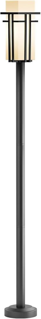 Lamp Posts Outdoor Lighting - 61" Outdoor Post Light Lamp Post with Frosted Glass, Modern Outside Pole Lights for Yard, Waterproof Street Light for Pathway Backyard Garden Driveway Patio