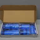 Homemory Blue Flickering Flameless Candles, Battery Operated Acrylic LED Pillar Candles with Remote Control and Timer, Blue Decor, Set of 5