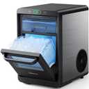 Silonn Nugget Ice Maker Countertop, Pebble Ice Maker Nugget, 44lbs Crushed Ice in 24h, Pull-Out Water Tank and Removable Ice Basket for Home, Kitchen, Stainless Steel