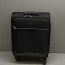 Amazon Basics Luggage, 18" Medium Carry-On Softside Suitcase With Wheels, With Four 360-Degree Multi-directional Spinner Wheels, Expandable Space, ZipperedPocket and Straps, Telescopic Handle, Black