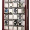30 Piece Watch Display Case Watch Cabinets Cases Wall Mounted Shadow Box UV Protection Display Boxes with Acrylic Transparent Door Holder for Oversized Watches Collector Memorabilia Gift