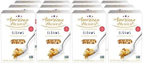 AMERICAN HARVEST, Elbows, Pasta, Made in America with Premium Durum Wheat, Enriched Macaroni with Vitamins, 16 oz, 20 pack BBD: 05-16-26