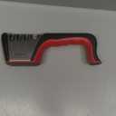 Longzon 4-in-1 Knife Sharpener [4 Stage] with a Pair of Cut-Resistant Glove, Original Premium Polish Blades, Best Kitchen Knife Sharpener Really Works for Fruit and Steel Knives, Scissors-Black+Red