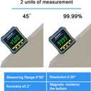 SHAHE Digital Angle Gauge Magnetic Protractor Inclinometer Level Angle Finder Angle Cube Level Box with Magnetic Base and Backlight