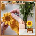 2 x Handmade Crochet Sunflower Emotional Support Doll  Gift for Friends, Family, Women, Teachers, Sons, Daughters, Coworkers Ideal for Birthdays, Christmas, Potted Flower, Cute Desk Decor Positive Vibes