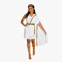Morph Greek Goddess Costume - Women's Toga Costume, Halloween Goddess Outfit for Women, Greek Toga Dress M